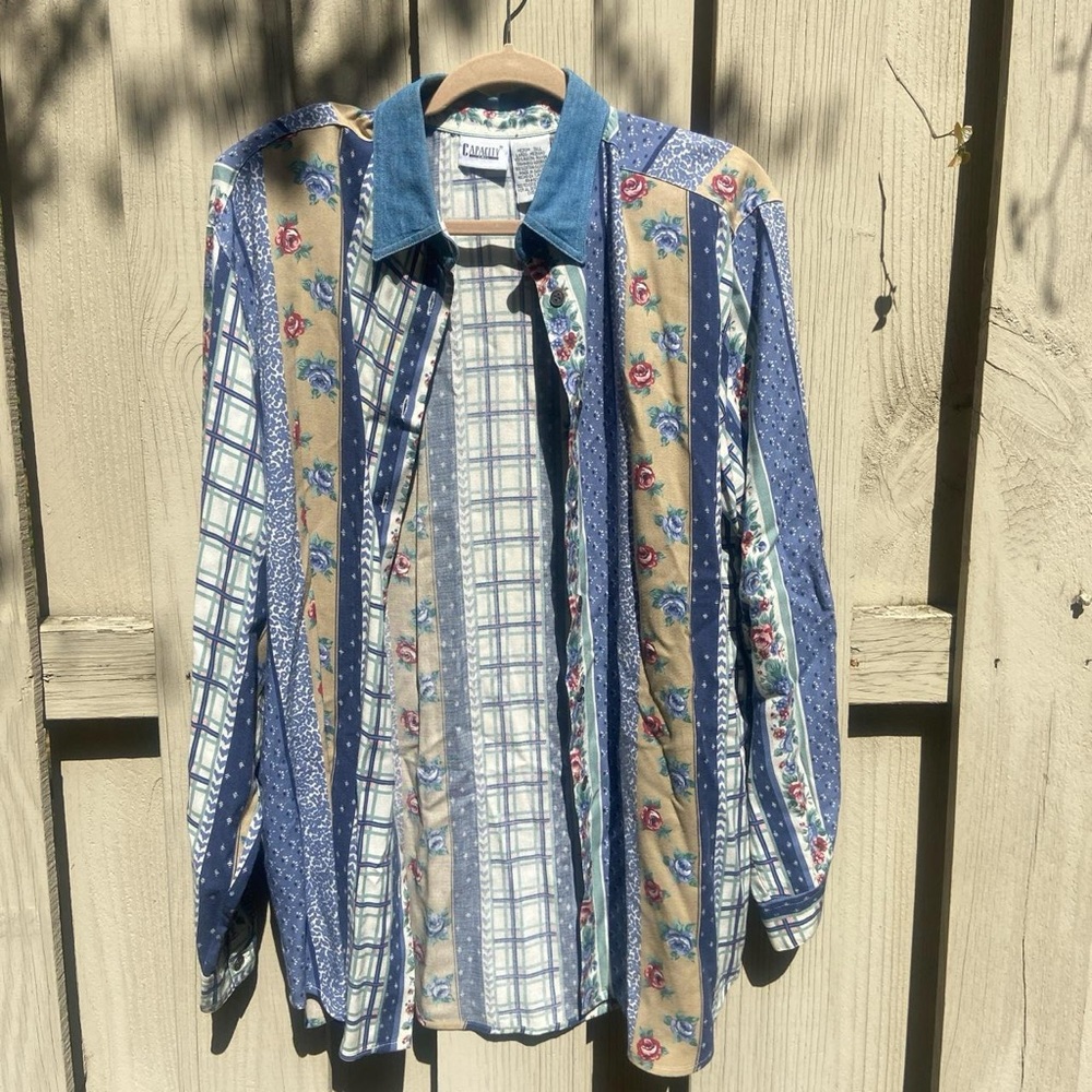 Vintage polo shirt with shoulder pads